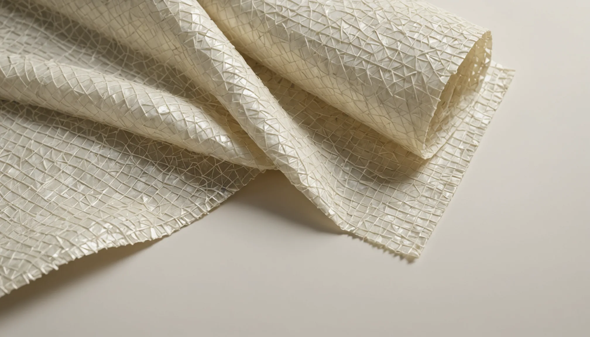 Close-up of resin-worked fiberglass repair material on a surfboard