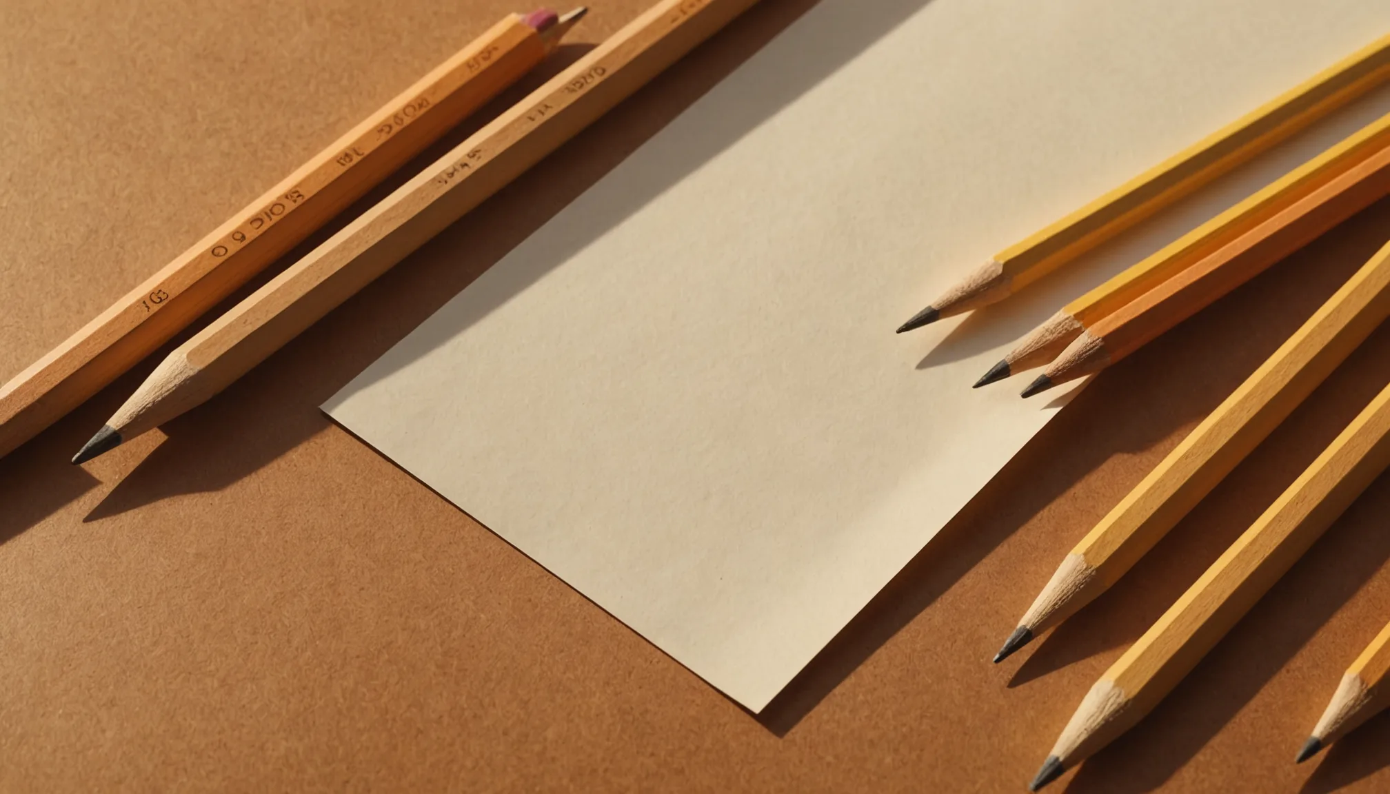 Warm workspace surface with natural light and simple tools arranged neatly.